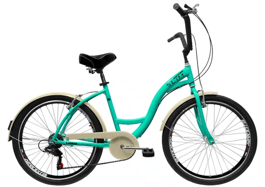 Bicicleta Amazonas Ecos Slim Feminina 6v. Aro 26 Aero