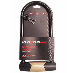 Cadeado Tipo U 170mm x 320mm em Aço Inviktus